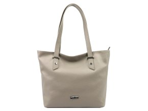 Velká kožená kabelka na rameno/do ruky MiaMore no. 058 tmavěbéžová