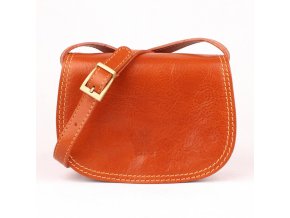 Crossbody kožená kabelka no. 46 hnědá