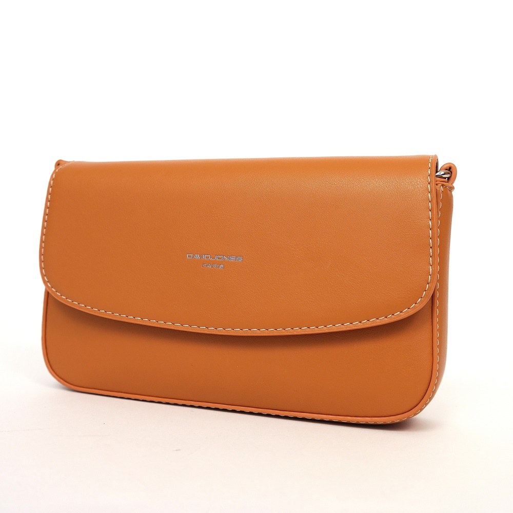 Dámská malá crossbody kabelka David Jones CM5635 hnědá (cognac) | KabelkyproVas.cz