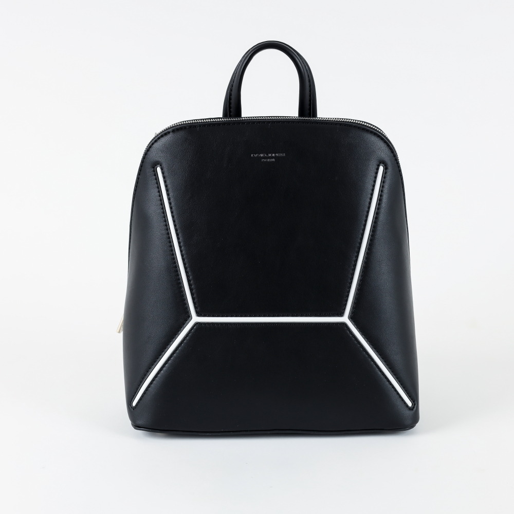 Malý městský batoh 6261-2 David Jones s obsahem cca. 7l černý | Kabelkyprovas.cz