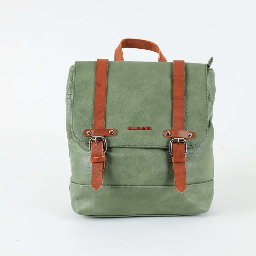 David Jones Paris Středně velký městský batoh David Jones 6311-2 s obsahem 8l zelený