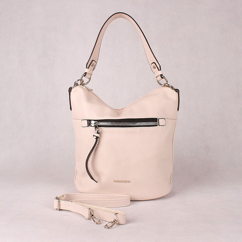 David Jones Paris Kabelka na rameno i crossbody David Jones 6296-1 krémově bílá