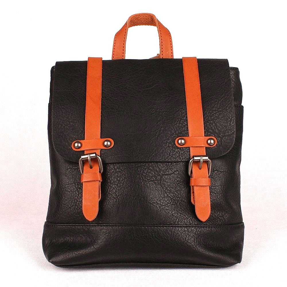 Malý městský batoh FLORA&CO H6719 s obsahem 7l černo-hnědý