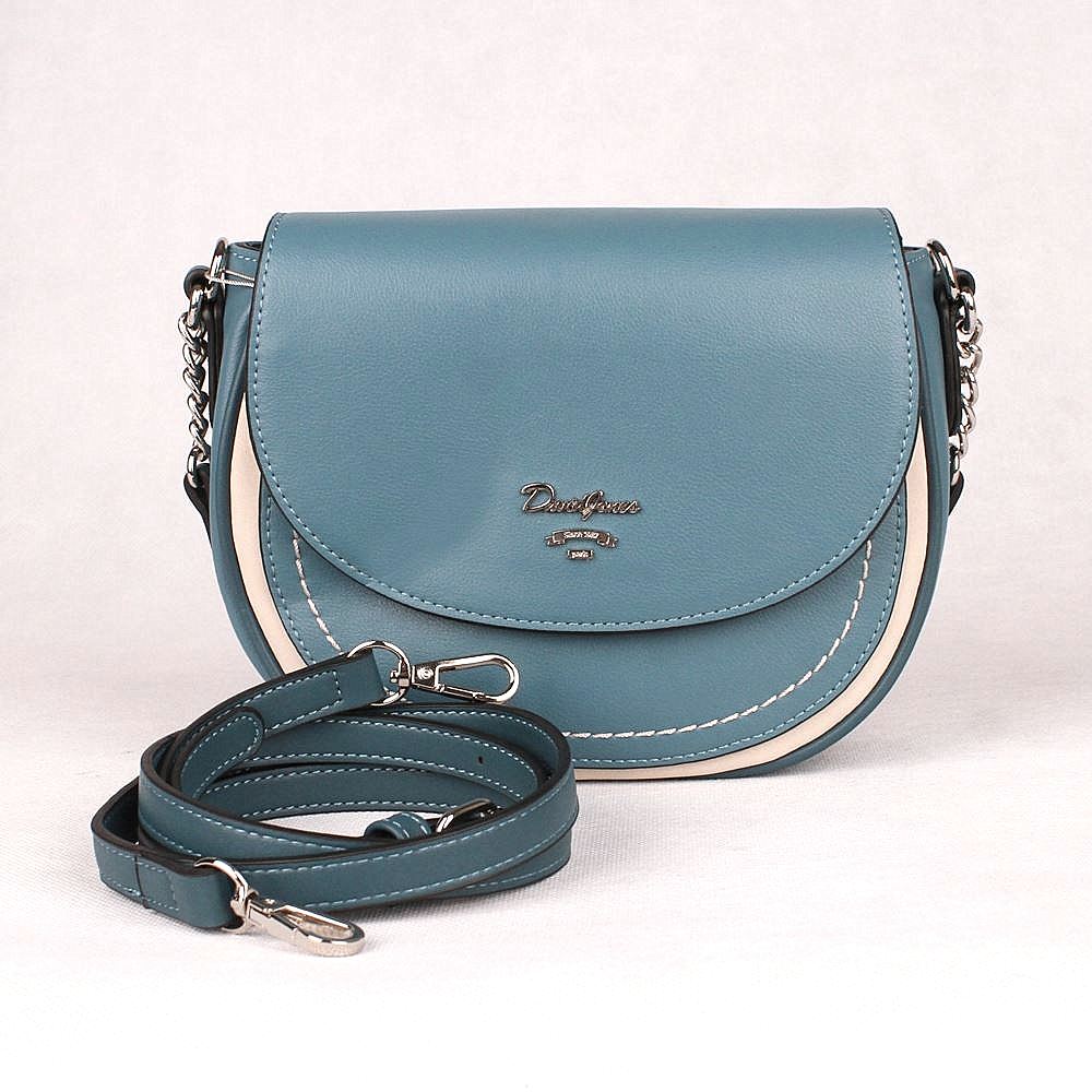 Dámská kabelka do ruky i crossbody David Jones 6204-2 paví modrá | KabelkyproVas.cz