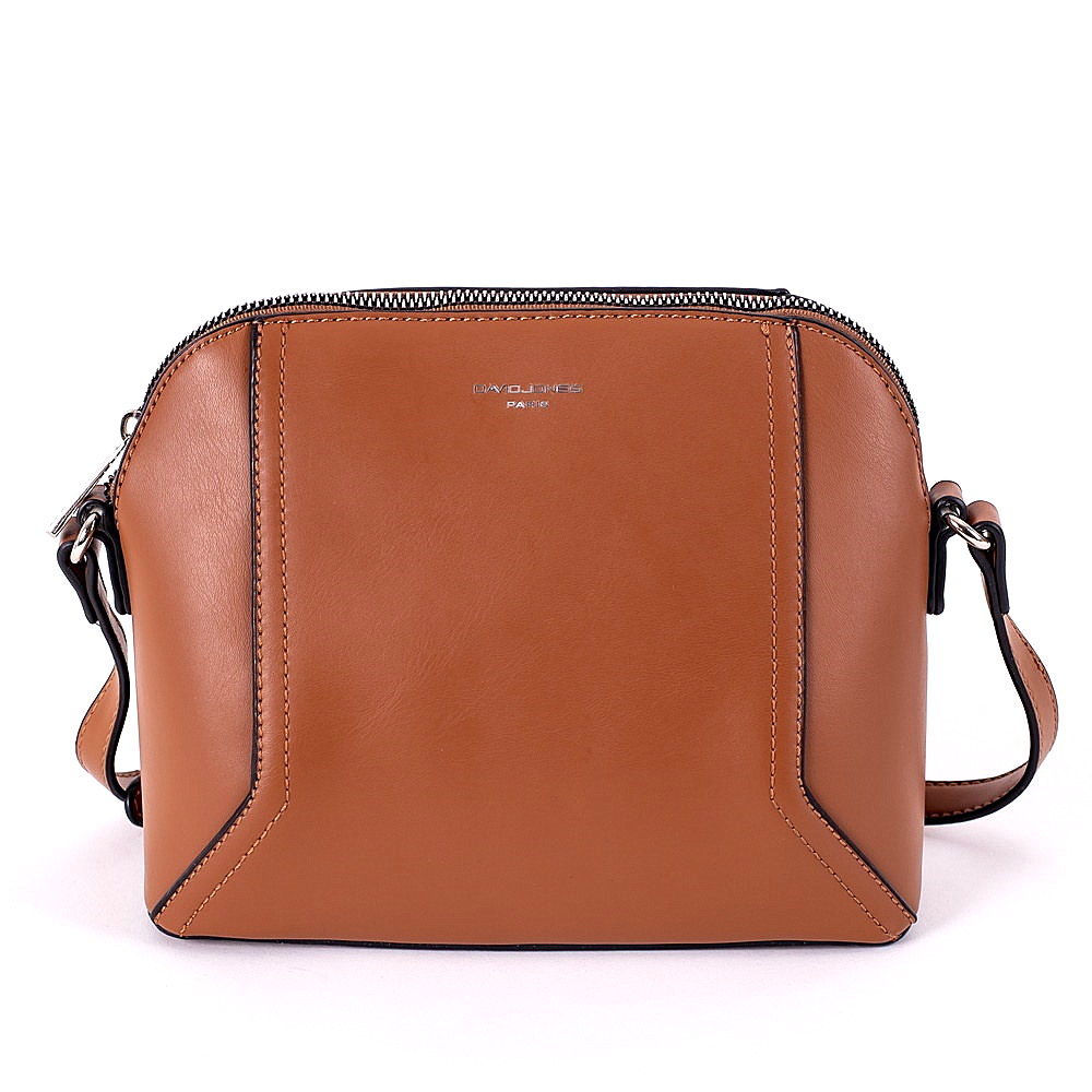 Dámská malá pevná crossbody kabelka David Jones CM5941 hnědá | KabelkyproVas.cz