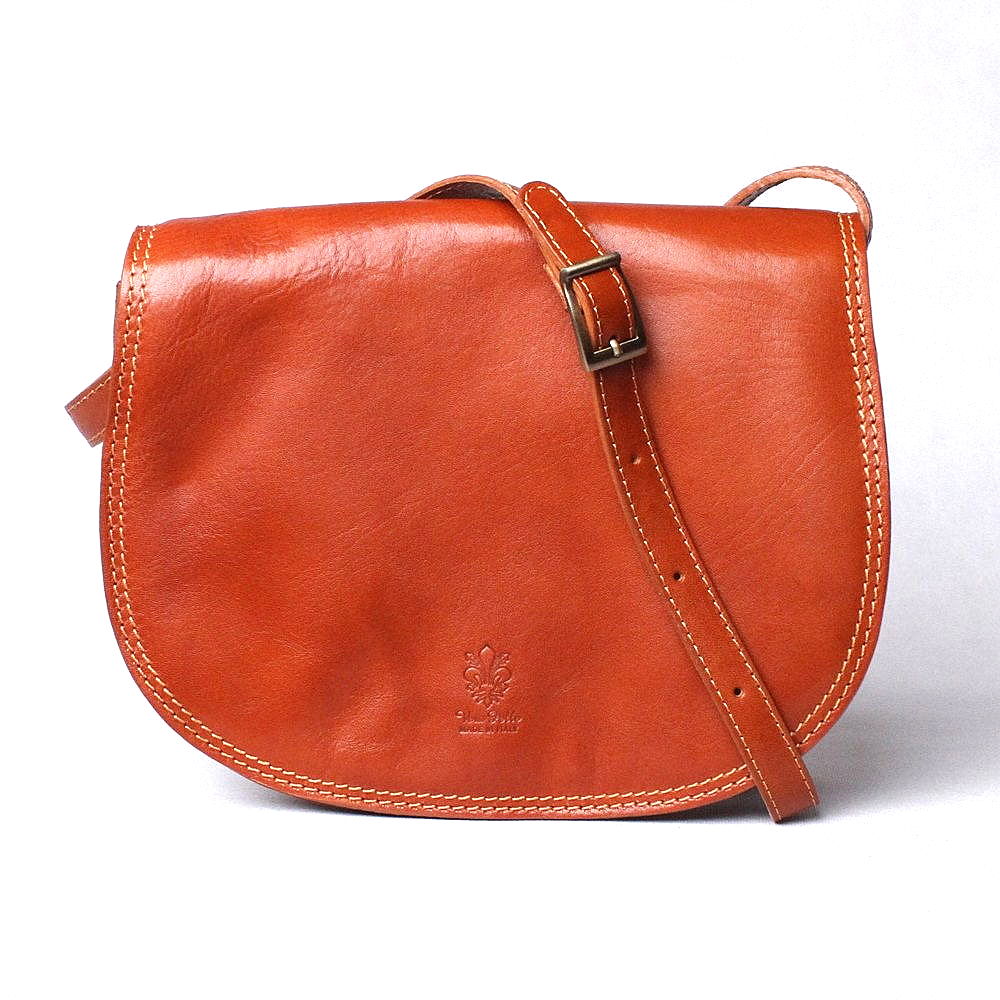 Dámská velká kožená crossbody kabelka MAX světlehnědá | KabelkyproVas.cz