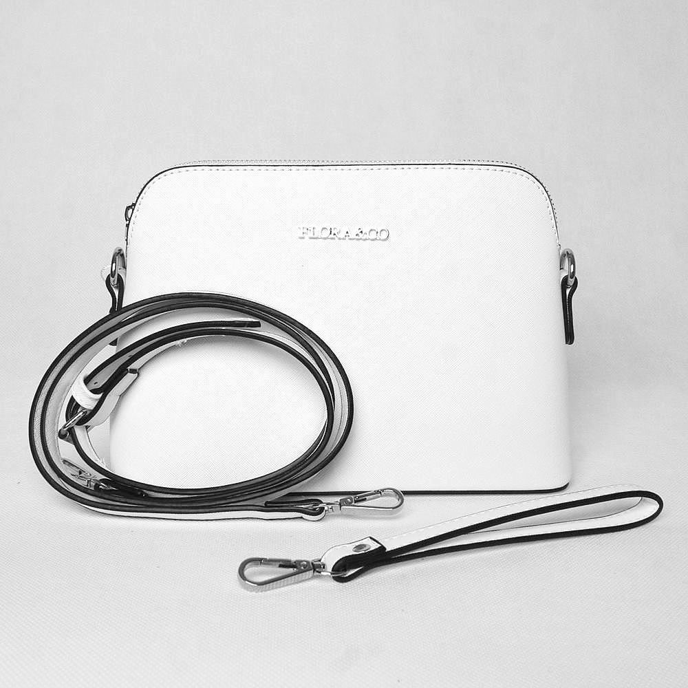 Dámská malá pevná crossbody kabelka FLORA&CO F3772 bílá | KabelkyproVas.cz