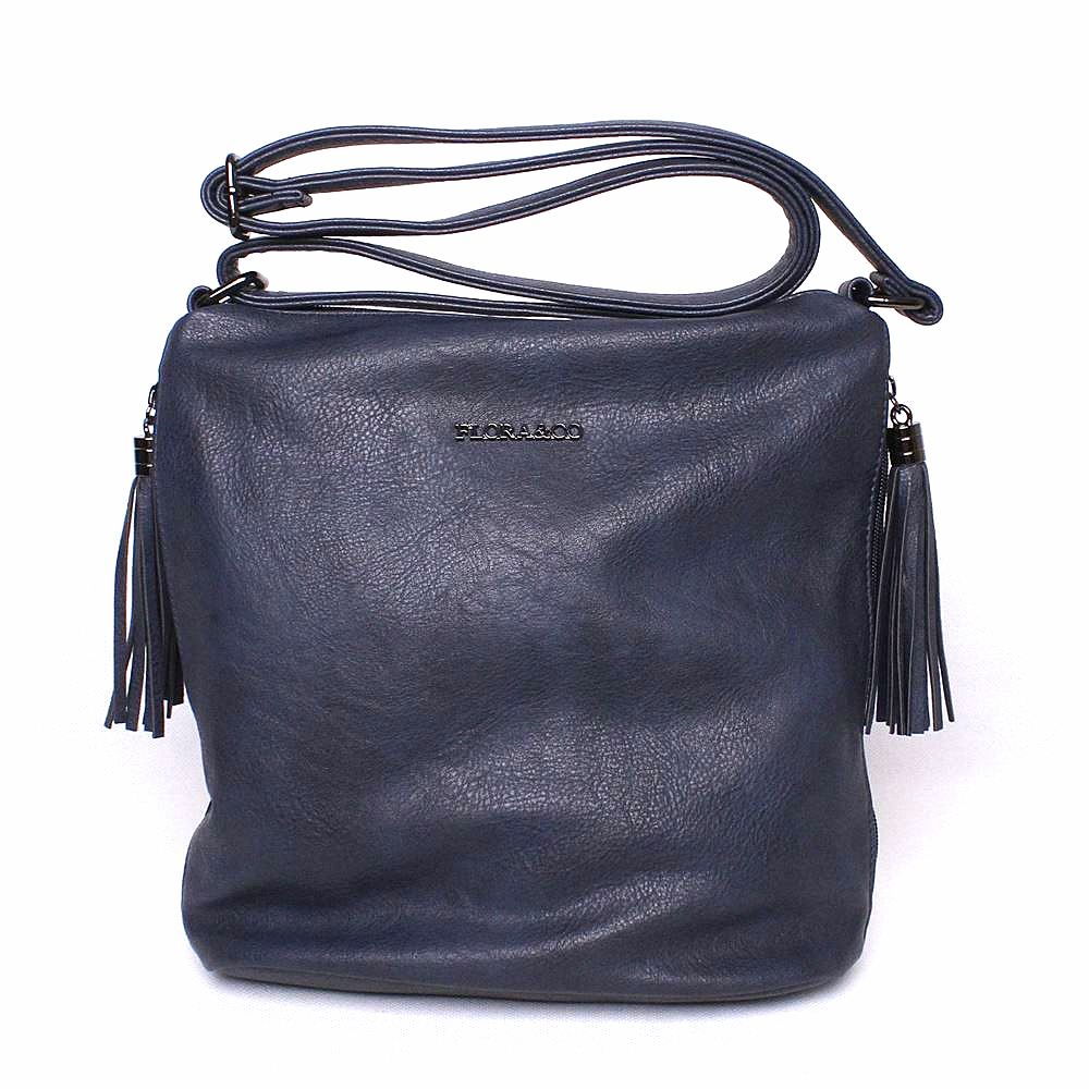 Dámská středně velká crossbody kabelka FLORA&CO H7150 tmavěmodrá | KabelkyproVas.cz