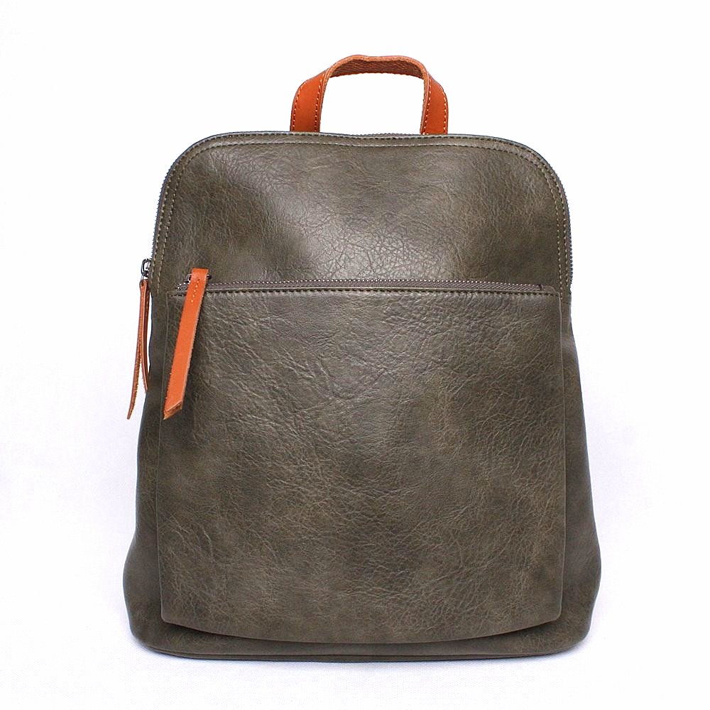 Dámská batoh/crossbody kabelka FLORA&CO H6780, obsah 8 l tmavězelený (khaki) | KabelkyproVas.cz