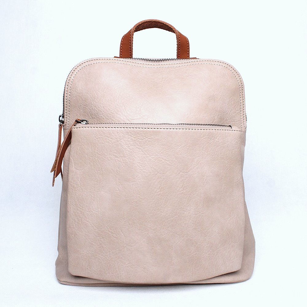 Dámská batoh/crossbody kabelka FLORA&CO H6780, obsah 8 l béžovošedý