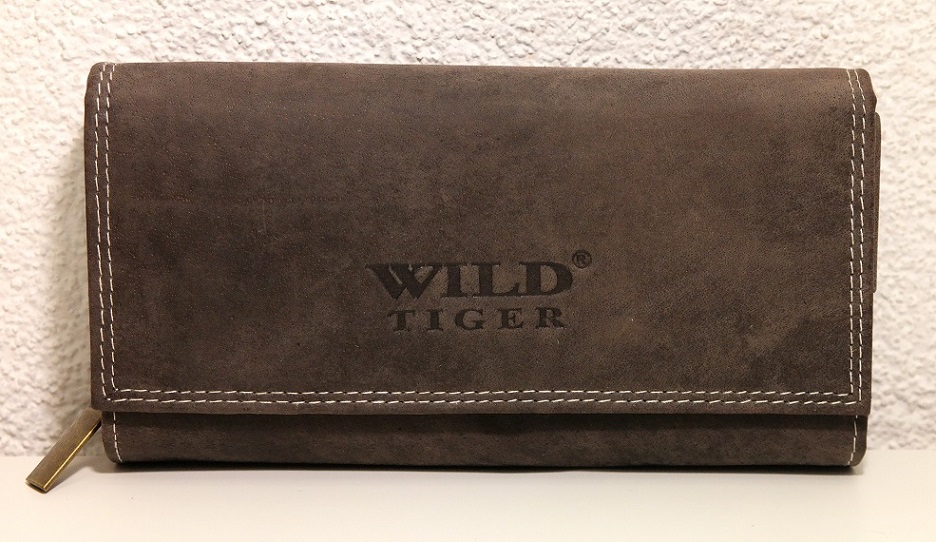 Kožená peněženka Wild Tiger hnědá XL