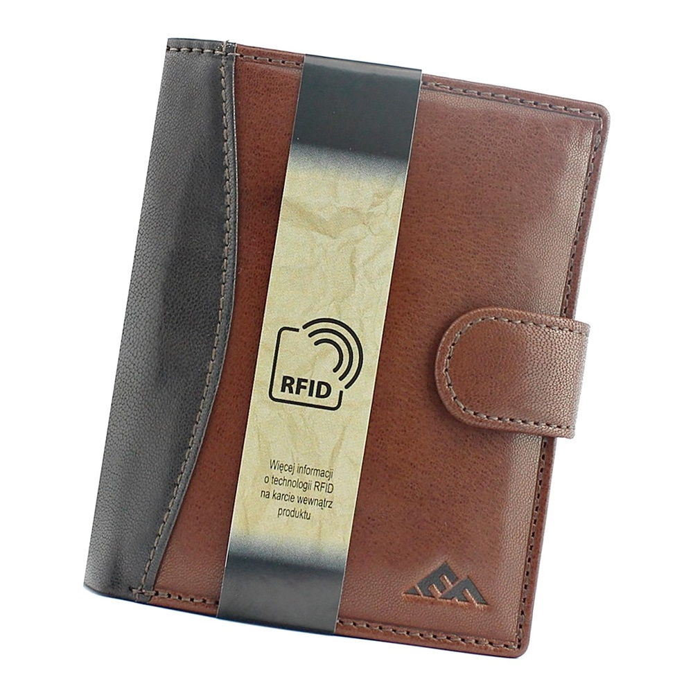 Pánská kožená peněženka El Forrest 547 s upínkou + RFID hnědá | KabelkyproVas.cz