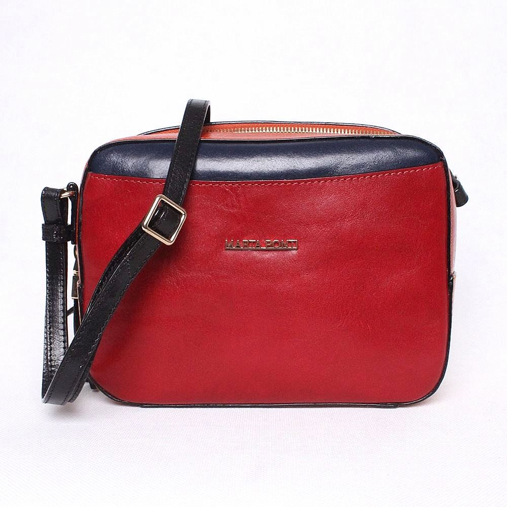 Luxusní dámská kožená crossbody kabelka Marta Ponti no. 8 vícebarevná | KabelkyproVas.cz