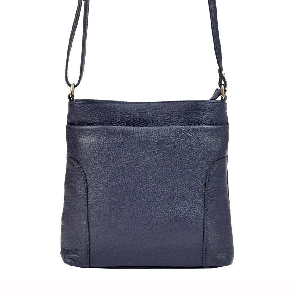 Dámská středně velká kožená crossbody kabelka Patrizia Piu 417 tmavěmodrá | KabelkyproVas.cz