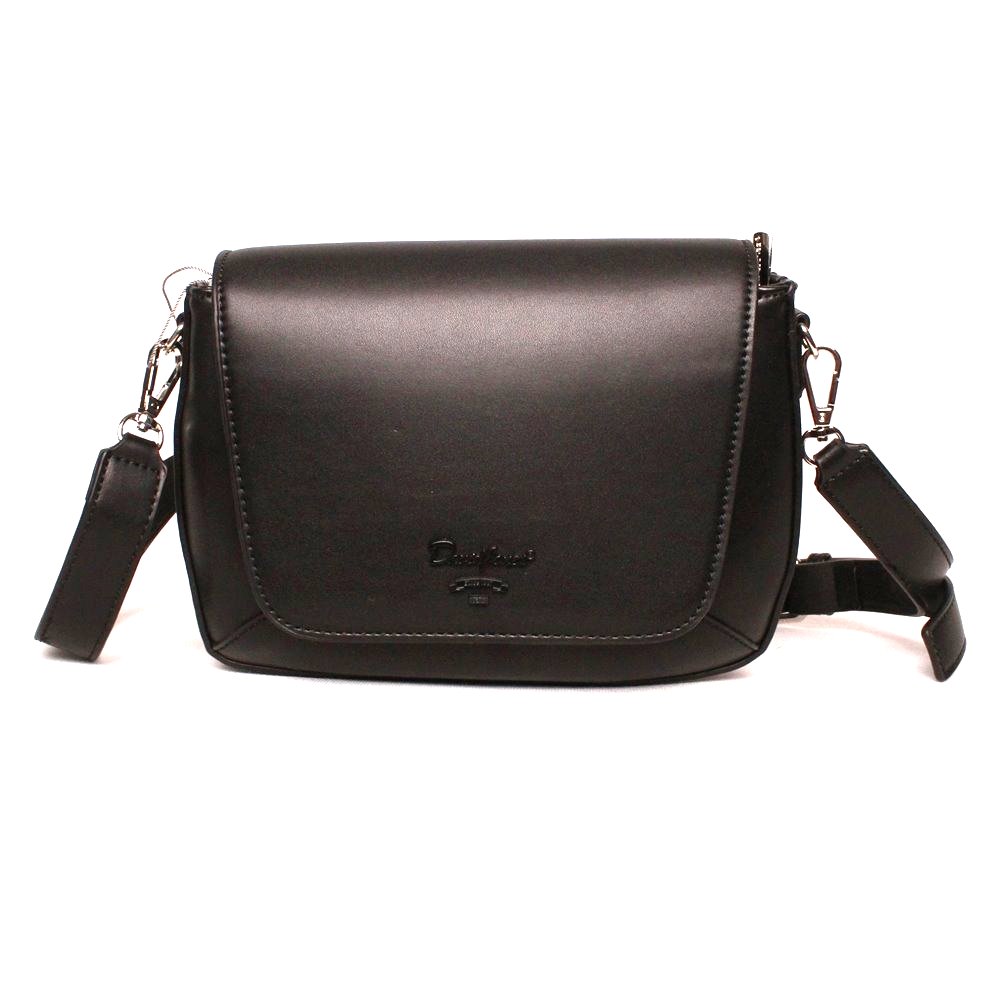 Dámská malá pevná crossbody kabelka David Jones CM6080 černá | KabelkyproVas.cz