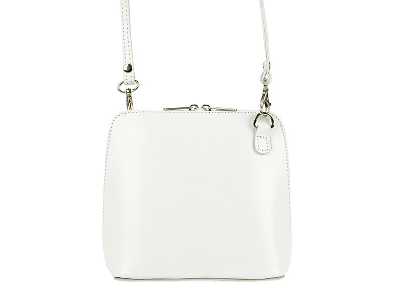 Vera Pelle Kožená crossbody kabelka no. 55 bílá