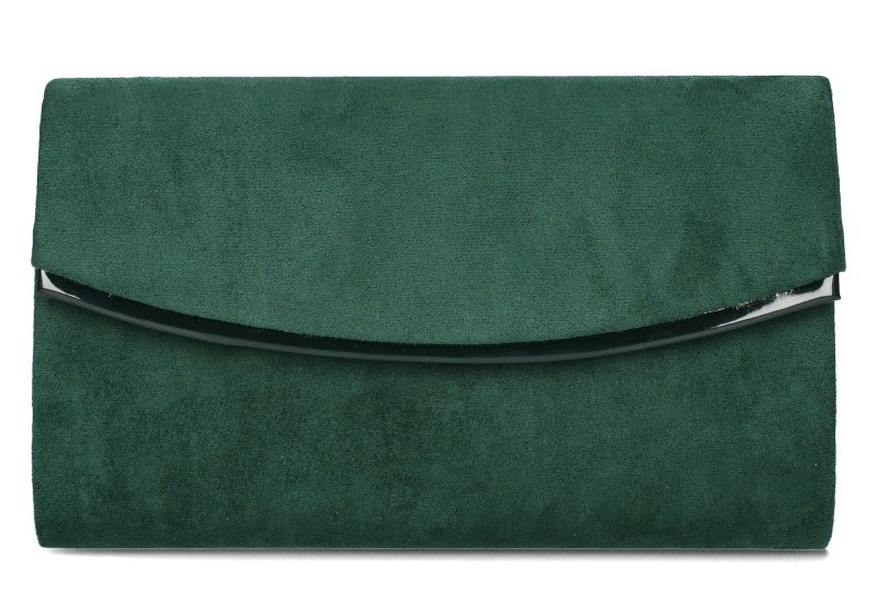 Pevné semišové psaníčko 31542152 tmavězelené