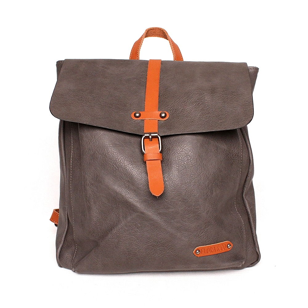 Dámský velký městský batoh FLORA&CO H6725 s obsahem cca 10l, formát A4 tmavěšedý | KabelkyproVas.cz