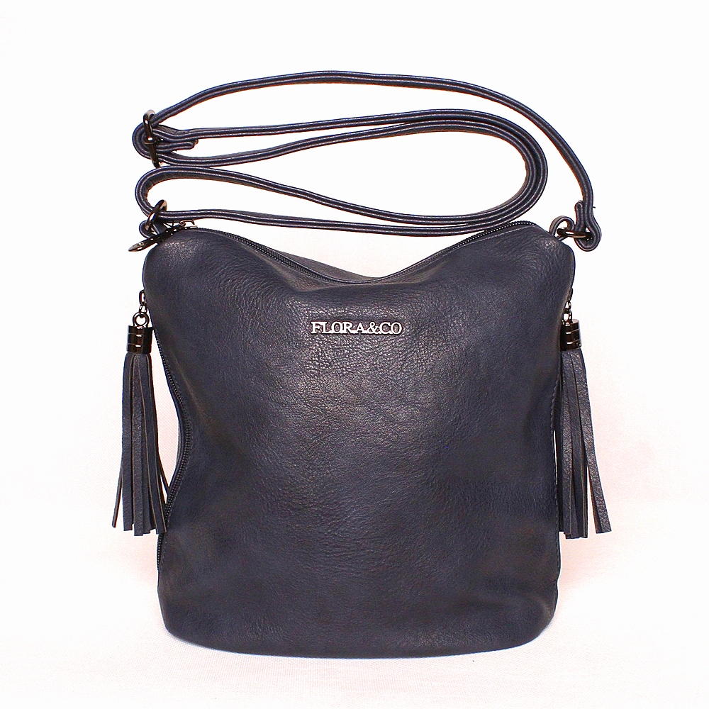Dámská malá/středně velká crossbody kabelka FLORA&CO H5623 tmavěmodrá | KabelkyproVas.cz