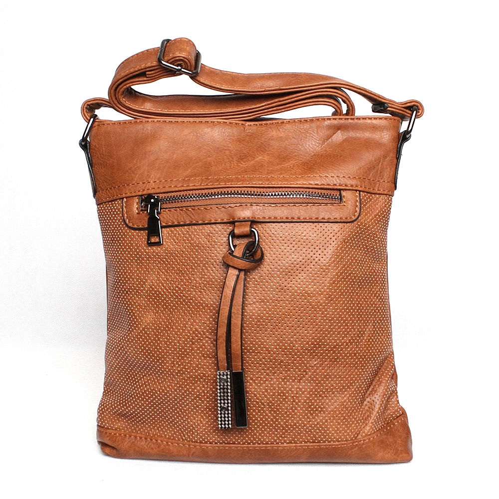 Dámská malá crossbody kabelka ROMINA & CO D31/20 světlehnědá | KabelkyproVas.cz