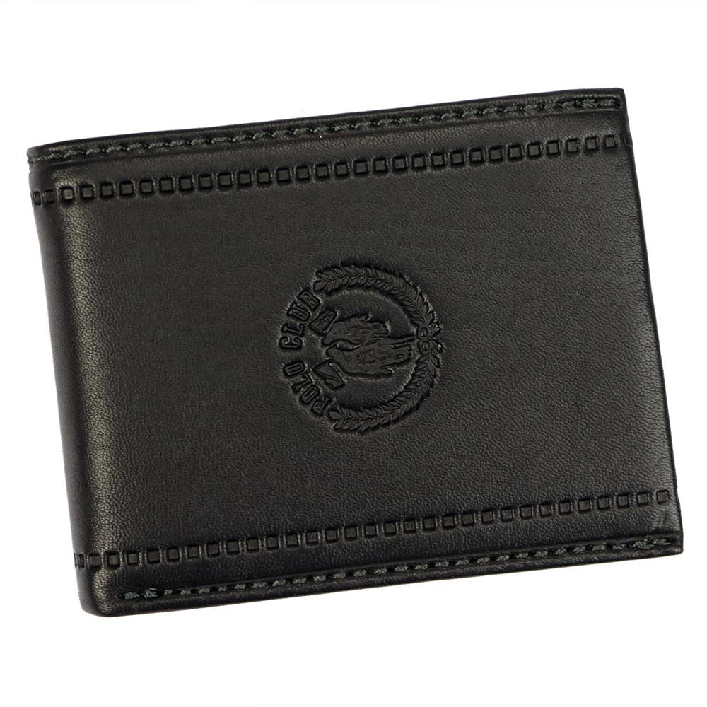 Pánská kožená peněženka Harvey Miller Polo Club 1725292 černá | KabelkyproVas.cz