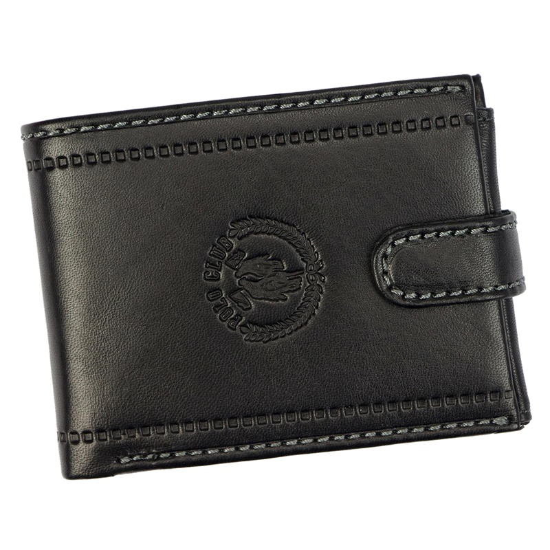 Pánská kožená peněženka Harvey Miller Polo Club 1725260 černá | KabelkyproVas.cz