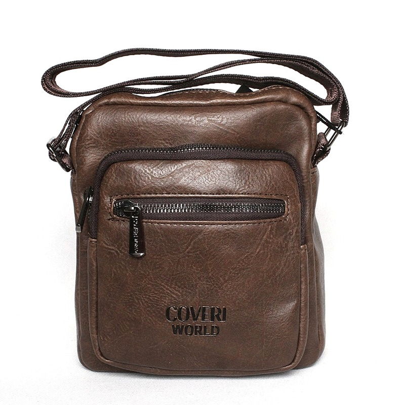 Pánská pevnější crossbody taška Coveri World CW2180 hnědá | KabelkyproVas.cz