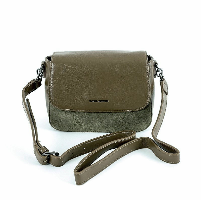 Dámská pevná crossbody kabelka David Jones 6441-1 khaki | KabelkproVas.cz