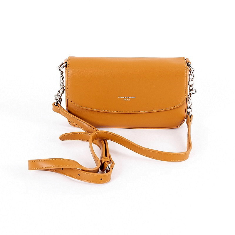 Dámská malá crossbody kabelka David Jones CM6262A karamelová | KabelkyproVas.cz