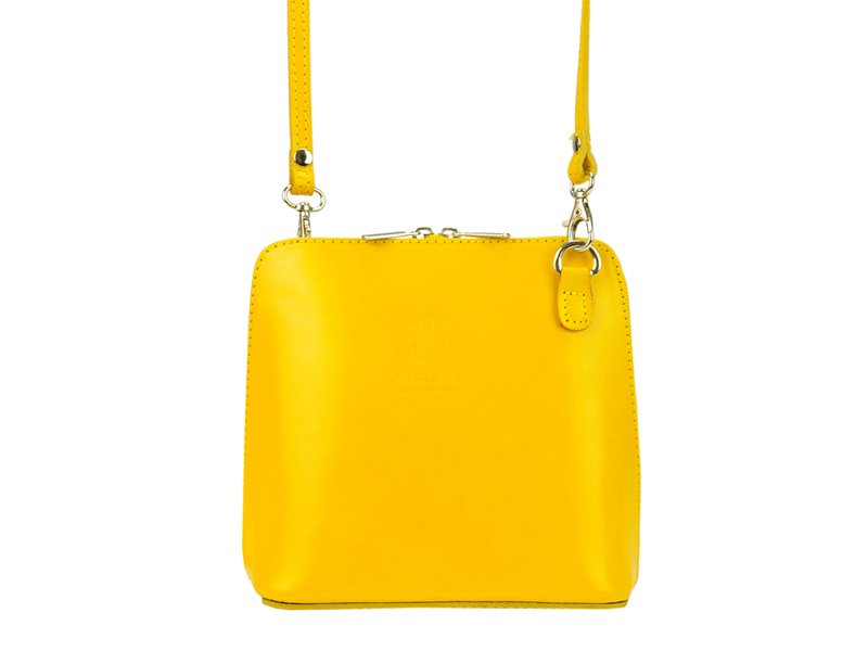 Vera Pelle Kožená crossbody kabelka no. 55 žlutá