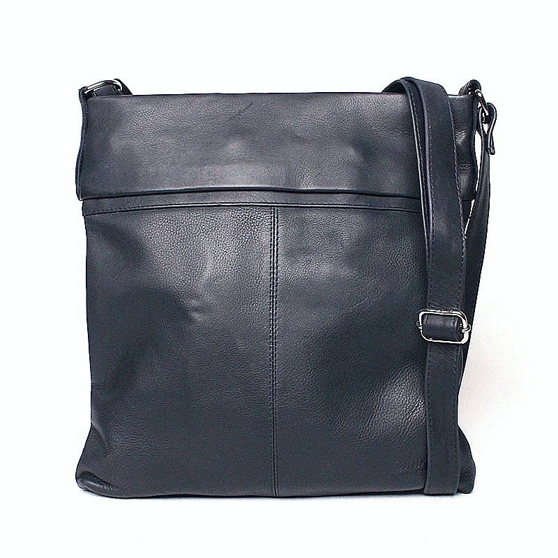 Dámská středně velká kožená crossbody kabelka CiNiNO no. 1463 tmavěmodrá | KabelkyproVas.cz