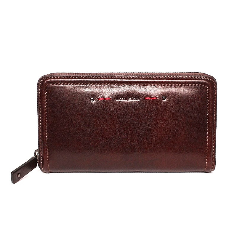 Dámská luxusní celozipová kožená peněženka Gianni Conti no. 8616 tmavěhnědá | KabelkyproVas.cz
