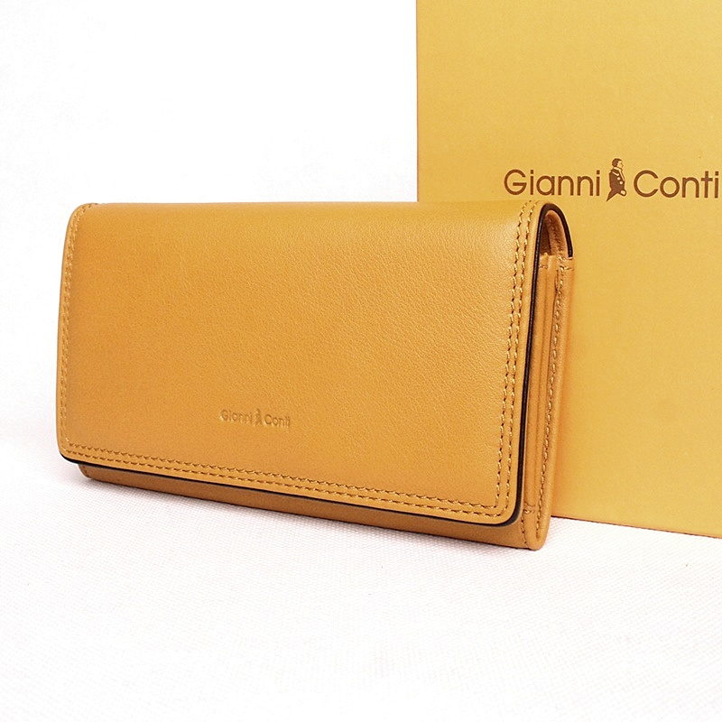 Dámská luxusní kožená peněženka Gianni Conti no. 588373 hořčicová | KabelkyproVas.cz