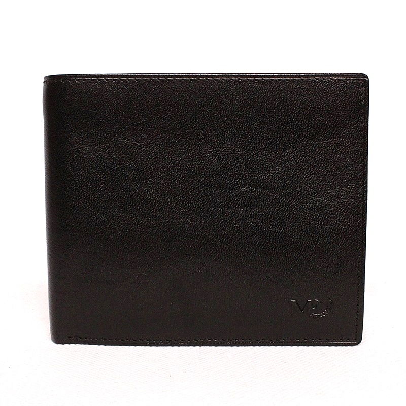 Luxusní hladká kožená peněženka Marta Ponti B214R +RFID černá