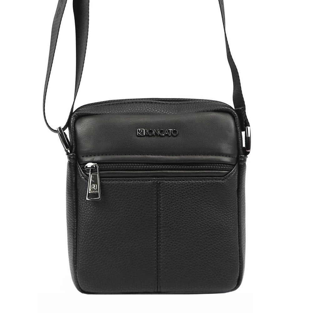 Pánská kožená crossbody taška Roncato no. 46 černá