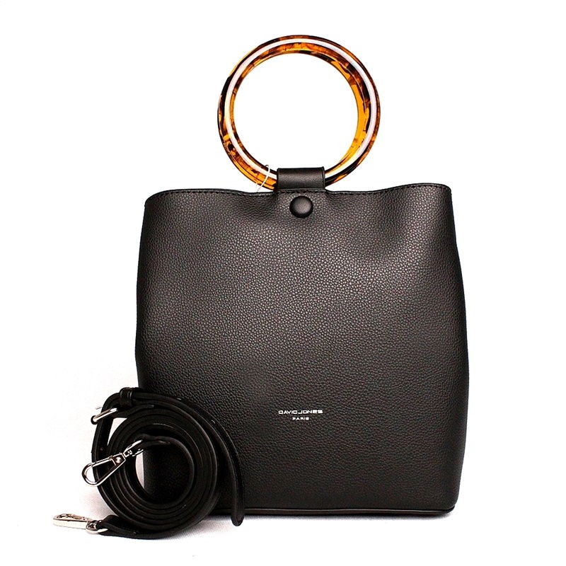 David Jones Paris Originální módní tříoddílová kabelka do ruky David Jones CM5672A černá