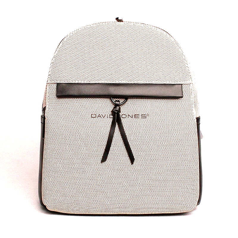 David Jones Paris Dvousekční městský batoh David Jones CM6322, obsah cca. 7l béžovo-černý