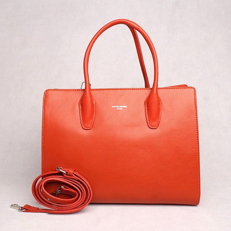 David Jones Paris Tříoddílová kabelka do ruky David Jones CH210028A tmavěoranžová