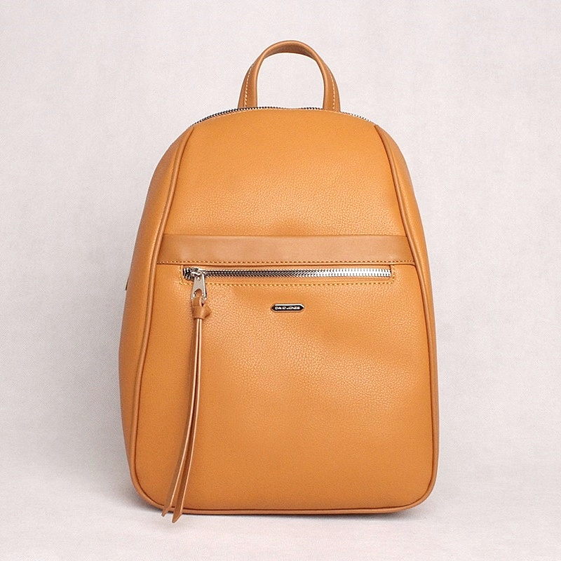 David Jones Paris Střední městský batoh David Jones CM6025 s obsahem cca. 7l hořčicový