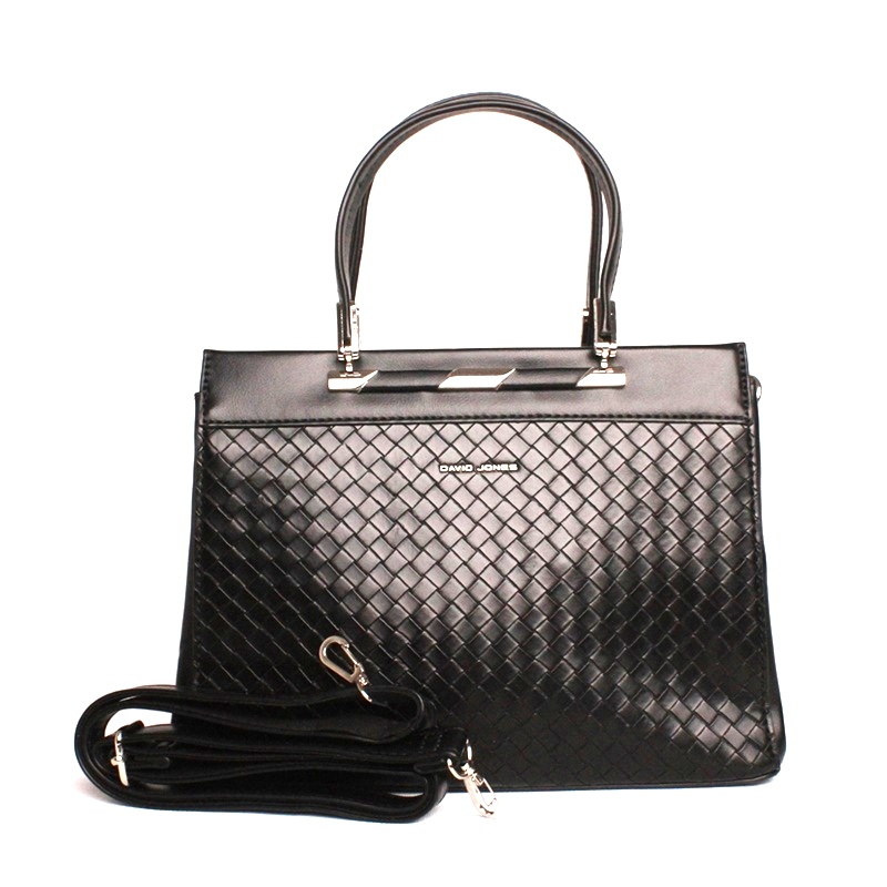 David Jones Paris Střední tříoddílová kabelka do ruky David Jones CM6446A černá