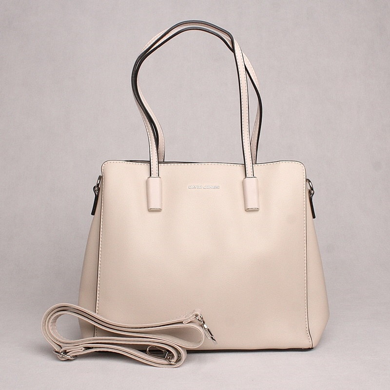 David Jones Paris Středně velká kabelka do ruky David Jones CM6435A krémová