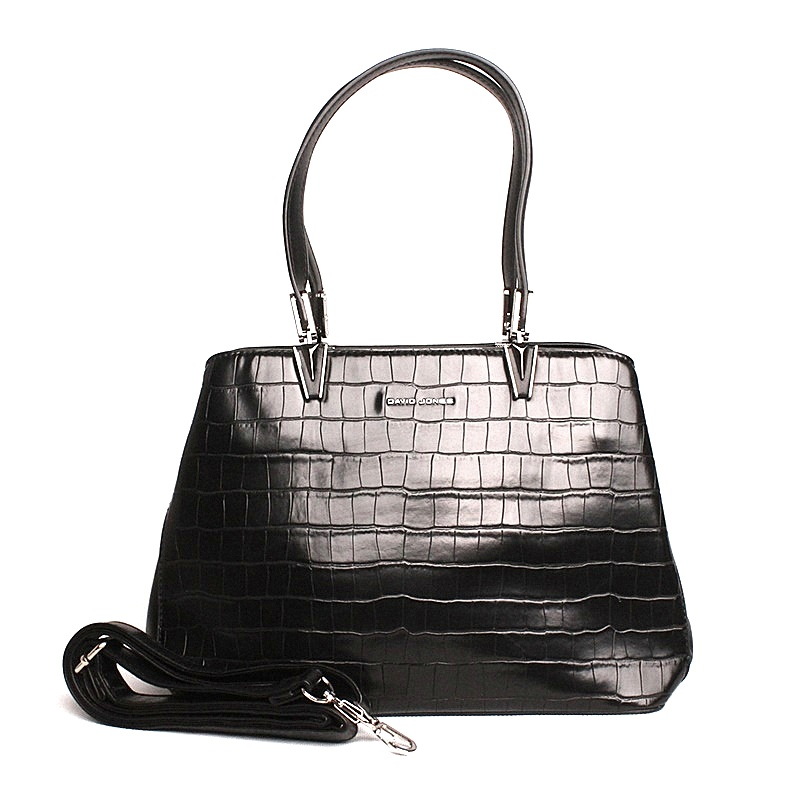 David Jones Paris Středně velká kabelka do ruky David Jones CM6456A černá