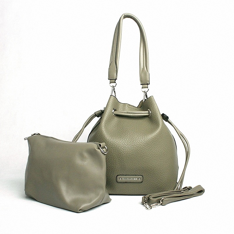 David Jones Paris Střední kabelka do ruky či rameno + etue David Jones CM6410 zelená