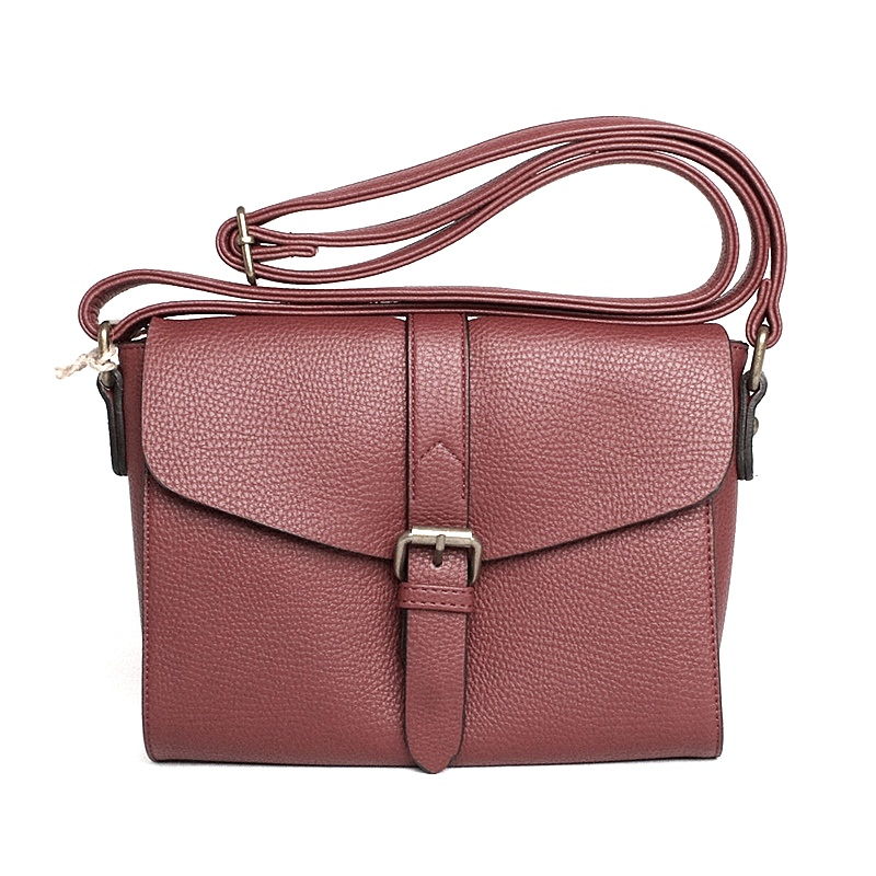 Malá crossbody kabelka FLORA&CO F2524 tmavěčervená