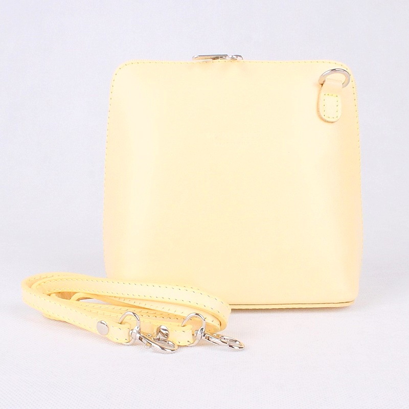 Vera Pelle Kožená crossbody kabelka no. 55 světležlutá