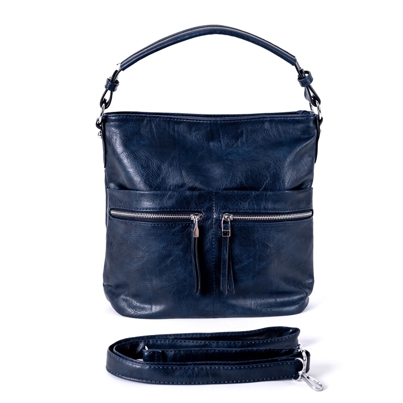 Středně velká kabelka na rameno i crossbody ROMINA & CO D191/22 modrá