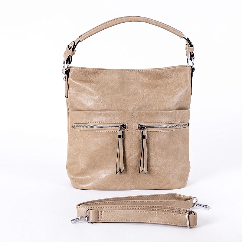 Středně velká kabelka na rameno i crossbody ROMINA & CO D191/22 hnědá