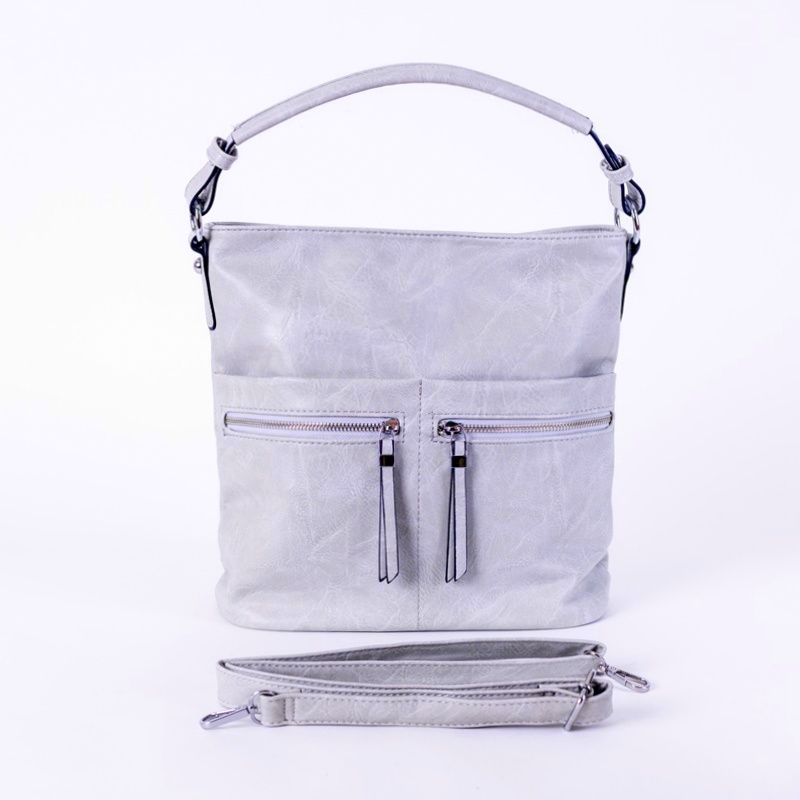 Středně velká kabelka na rameno i crossbody ROMINA & CO D191/22 šedá