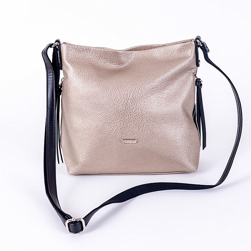 David Jones Paris Zlatá crossbody kabelka David Jones 6727-1A malé/střední velikosti