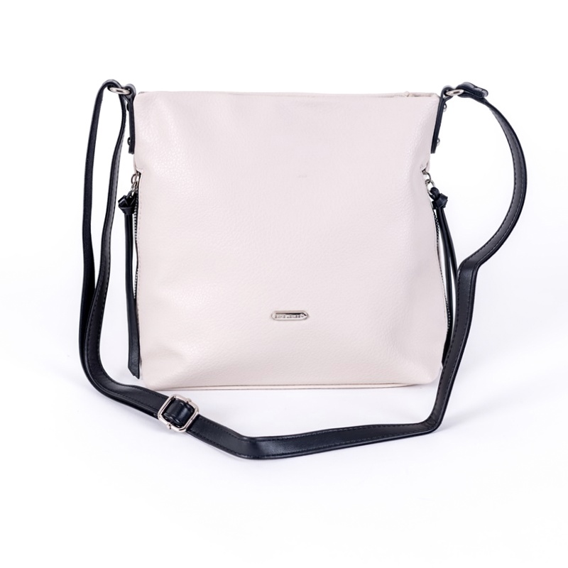 David Jones Paris Slonově bílá crossbody kabelka David Jones 6727-1A malé/střední velikosti